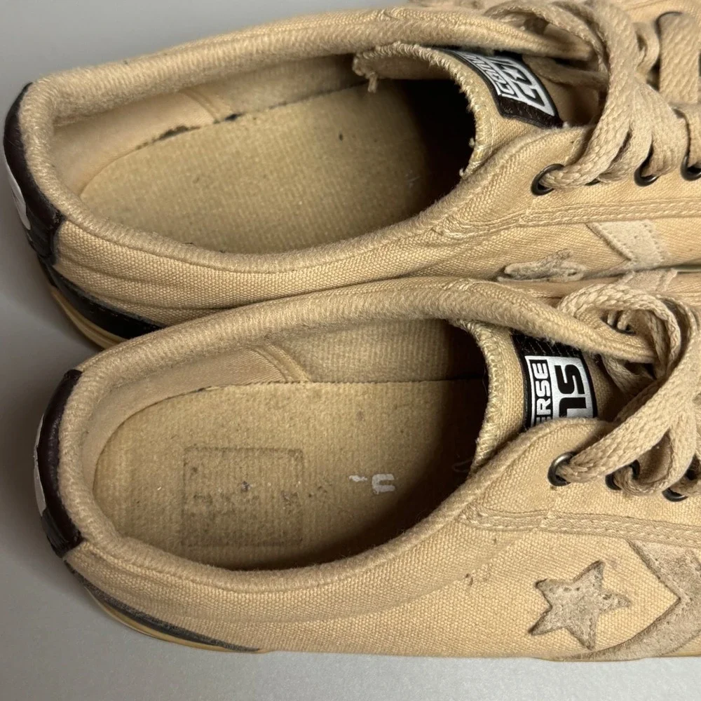 Vtg Converse Star Player Low Top Tan Brown Sneakers M 9 W 10.5 EU 42.5 Korea 80s - Picture 7 of 9